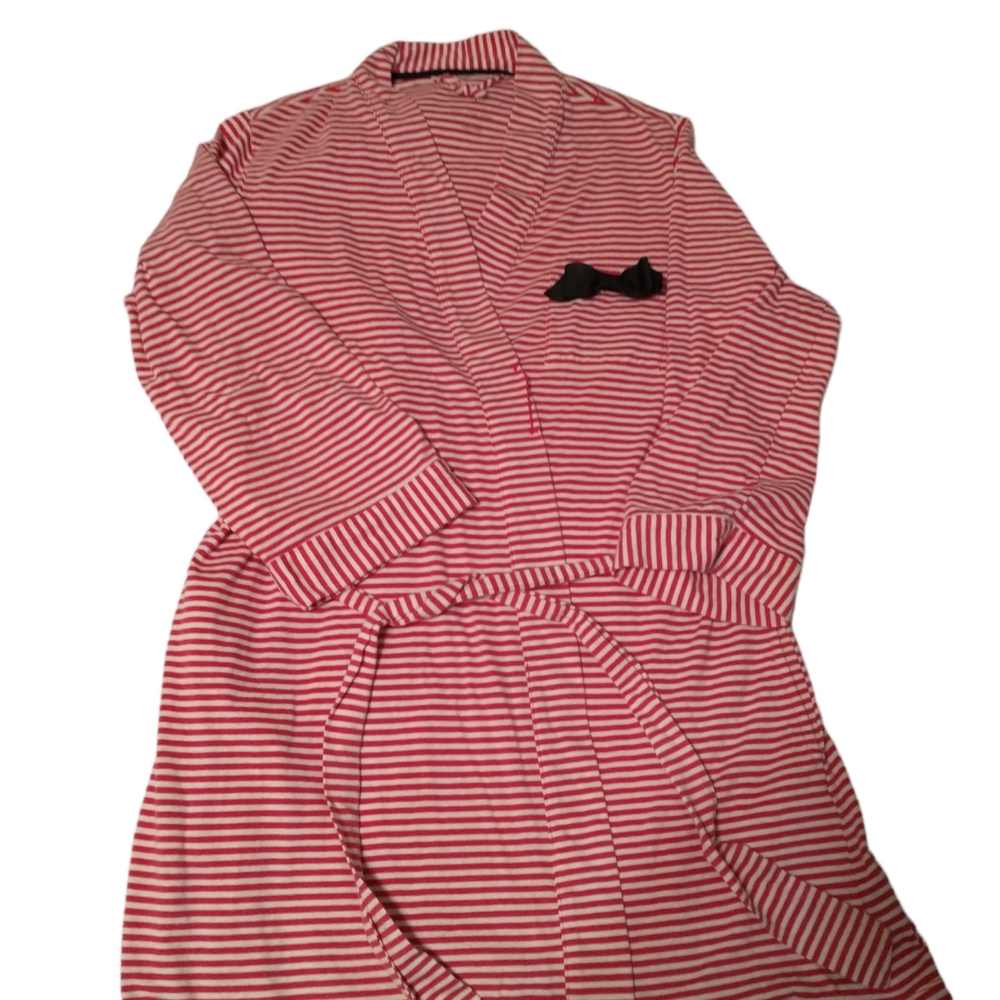 Kate Spade Striped Bow Robe M
